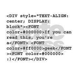 You're a geek :) HTML code Small Mug